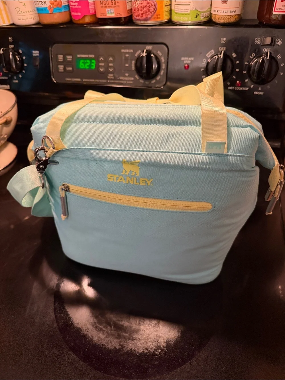 Stanley Light Blue Cooler Bag with Cream Accents